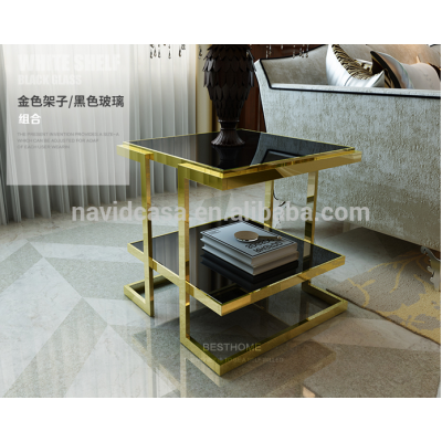 modern glass stainless steel coffee table