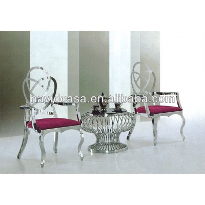 2013 Crazy wire coffee table set with stainless steel