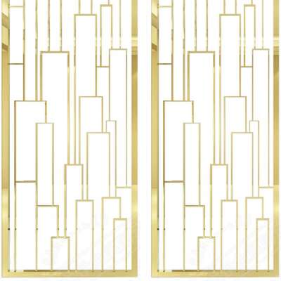 Hotel Restaurant Gold stainless steel Room Floor To Ceiling Living screens & Room Dividers